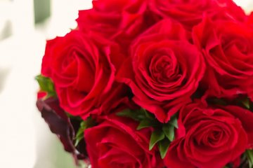 葉子からバラの花束