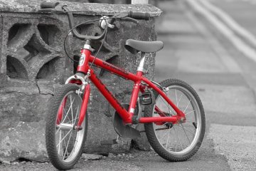 自転車をひく
